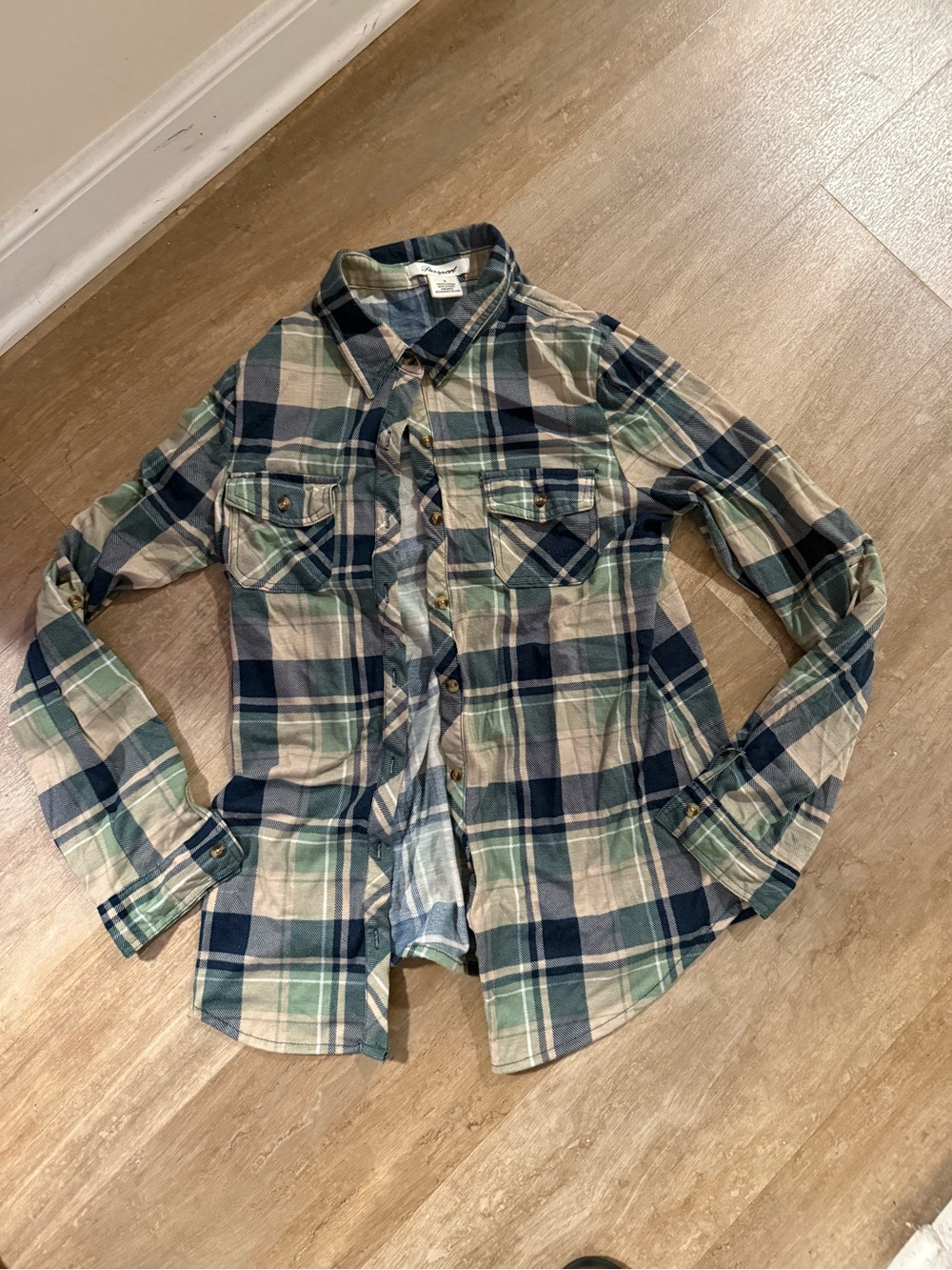 Passport Plaid Button-Up Shirt - Blue, Green & Cream